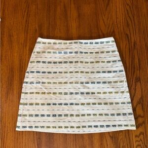 Women’s LOFT Multicolor Striped mini Pencil Skirt size 8